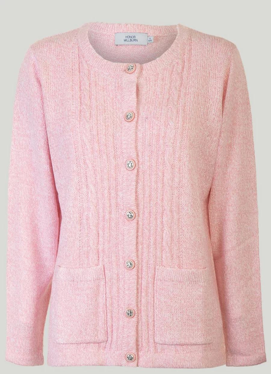 Honor Millburn Women's Crew Neck Cardigan - Soft Knit Sweater for Women