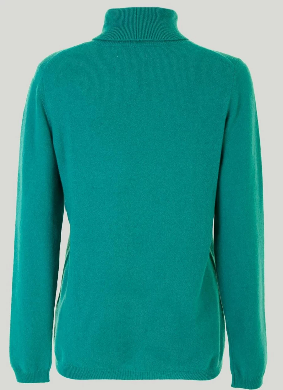 Gleneagles Women's Cashmere Polo Neck Sweater – Luxurious Soft Knitwear
