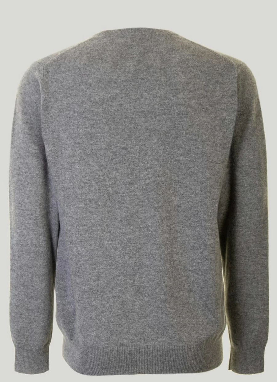 Gleneagles Men's V-Neck Cashmere Sweater Soft Luxury Knitwear