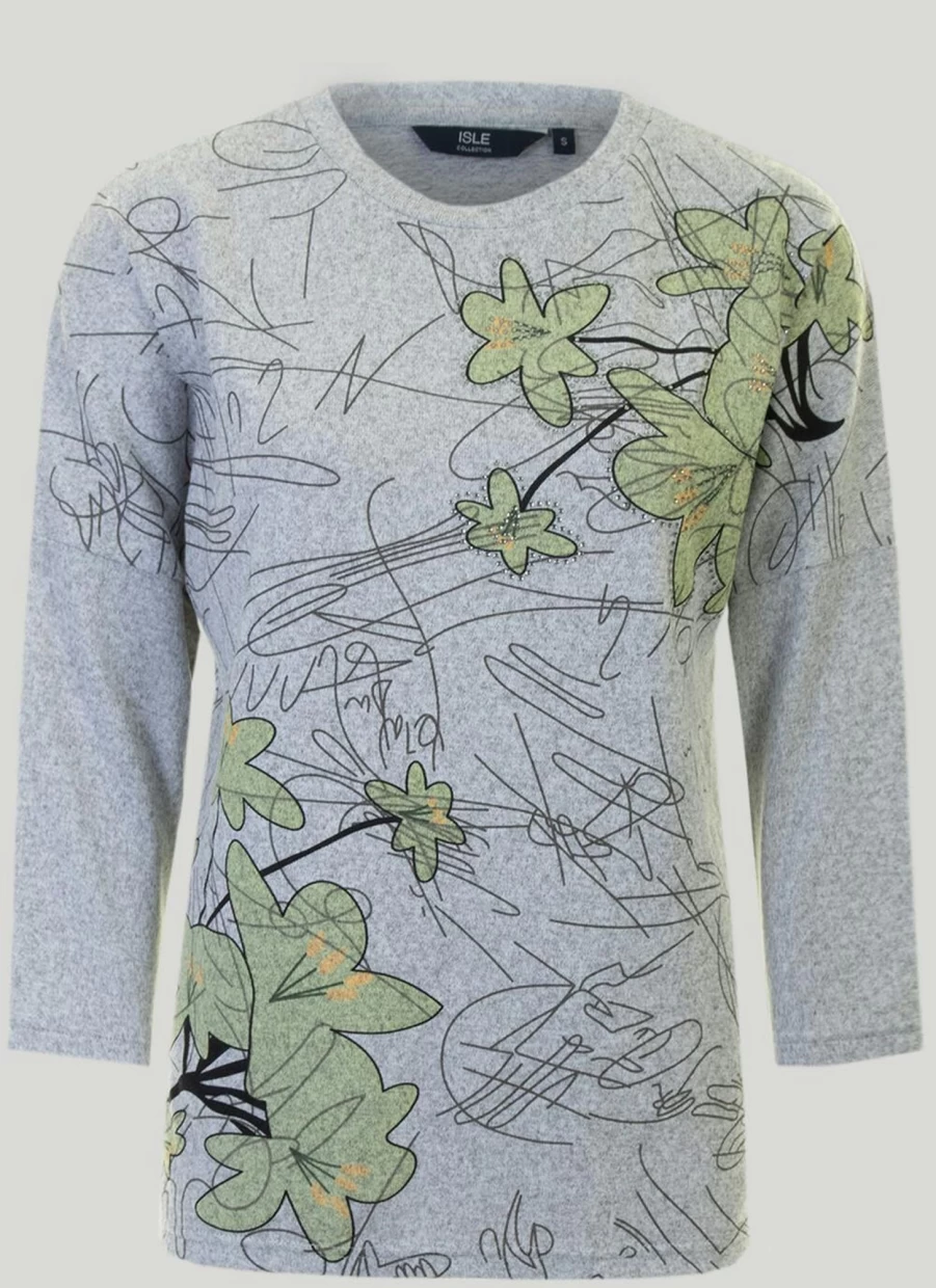 "Isle Women's Floral Print Top - Stylish Floral Blouse for Women"