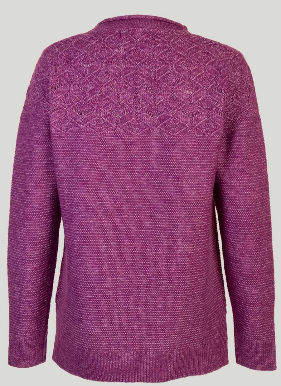 Isle Women's Magenta Knit Jumper - Soft Casual Pullover Sweater