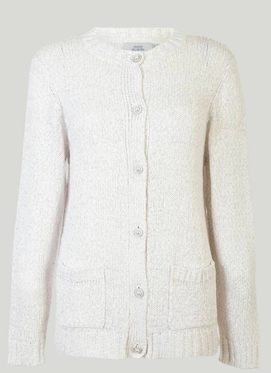 Honor Millburn Women's Crew Neck Cardigan - Soft Knit Sweater for Casual Comfort