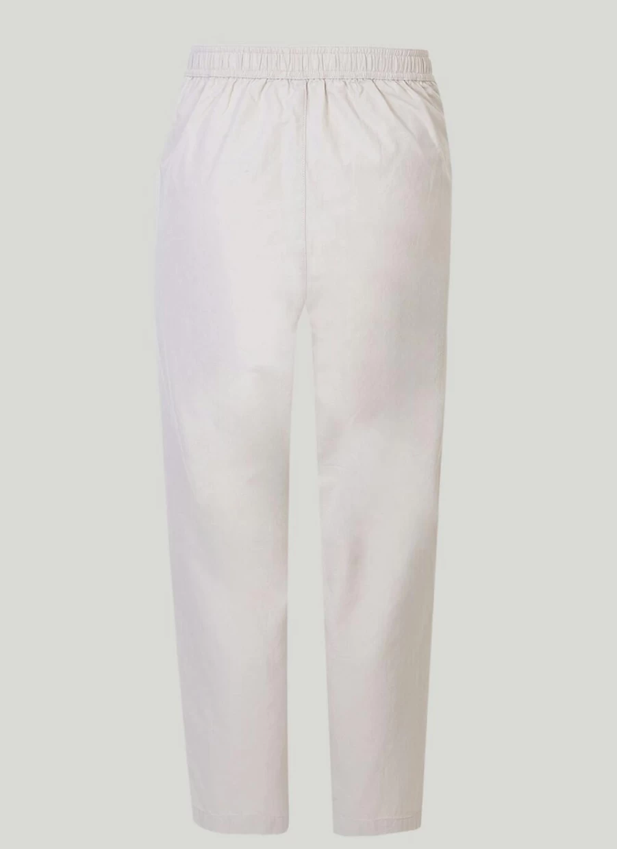 Isle Women's 21" Crop Trousers - High-Waisted Slim Fit Casual Pants for Women