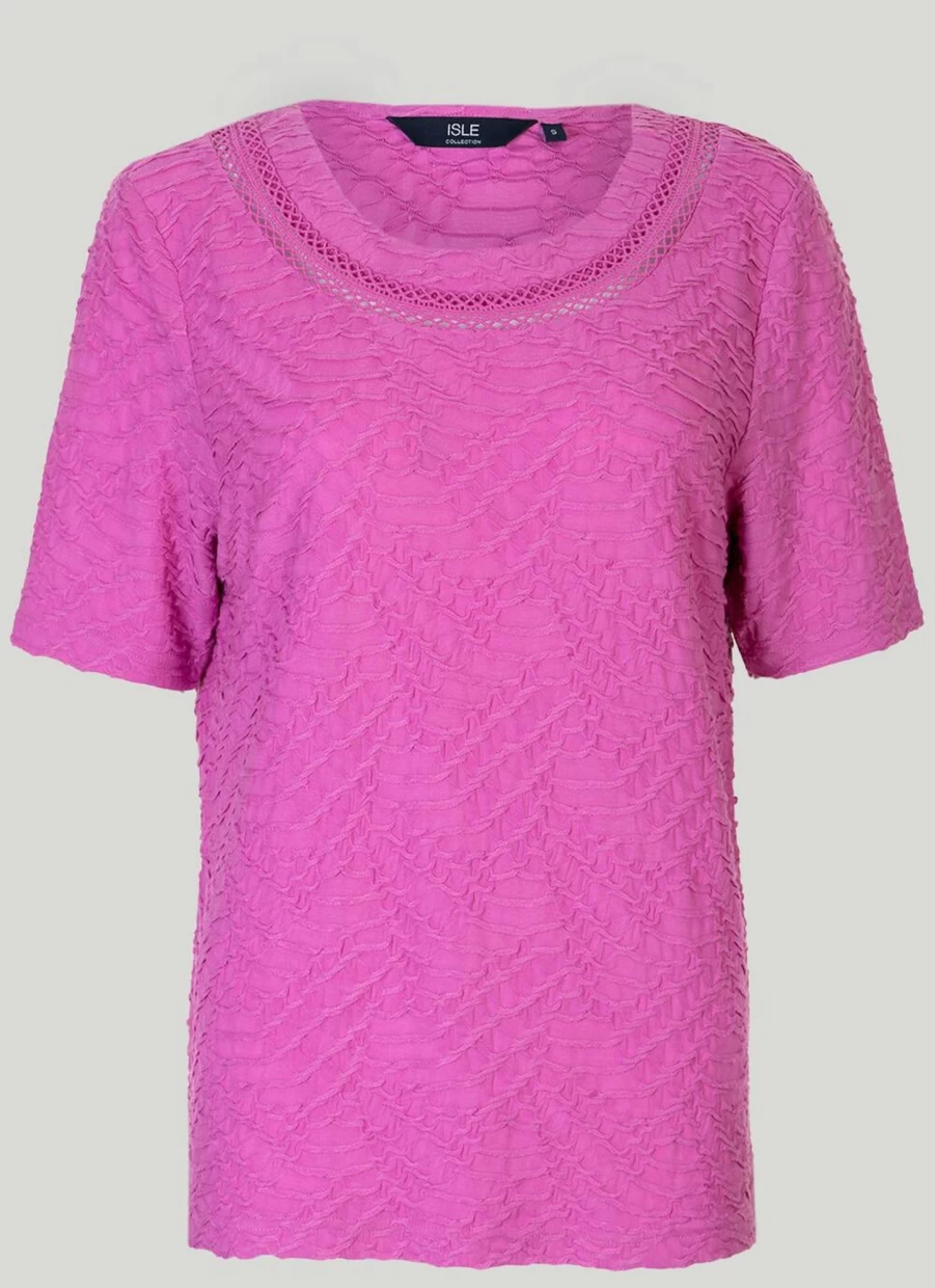 "Isle Women's Textured Knit Top - Stylish Casual Blouse for Everyday Wear"