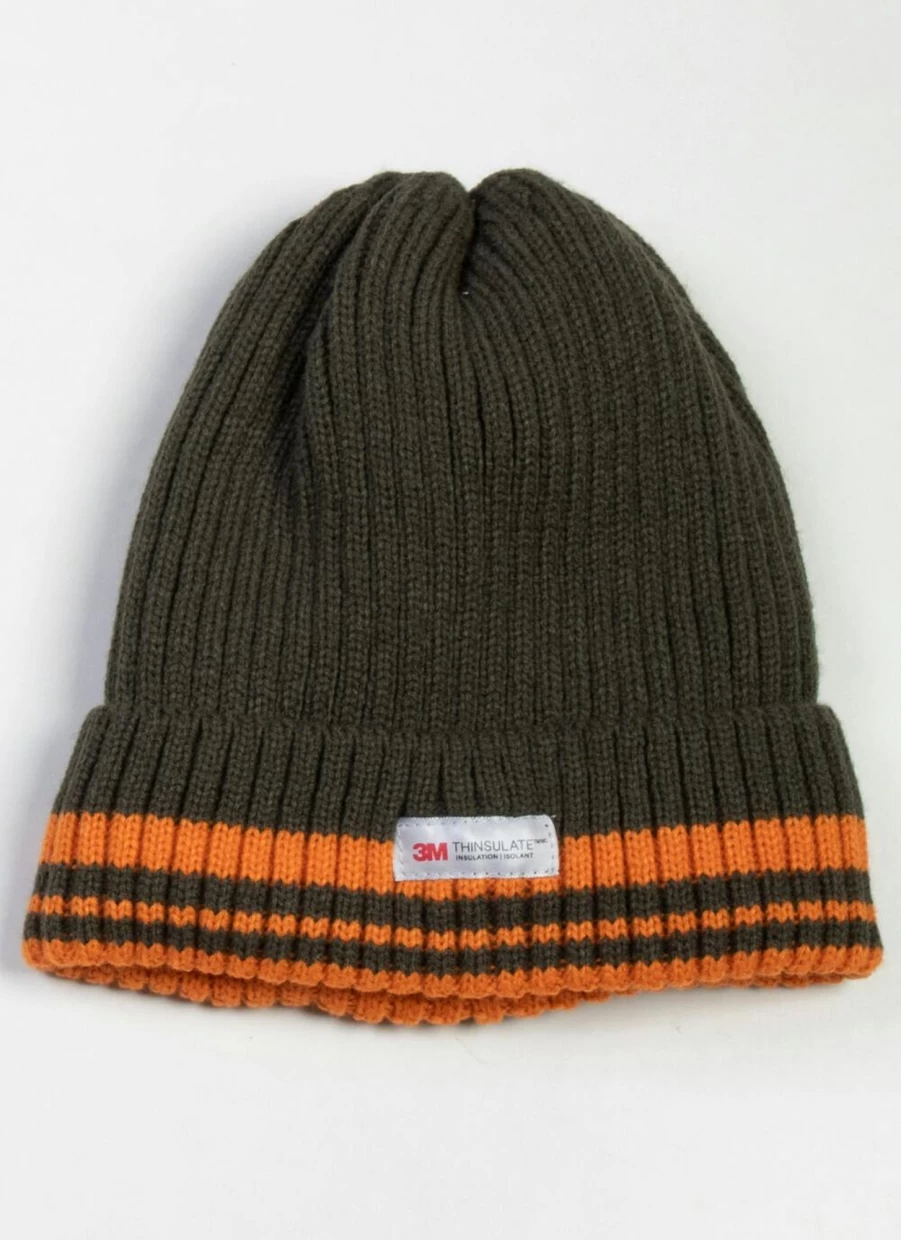 James Pringle Men's Thinsulate Stripe Beanie Hat for Winter Warmth