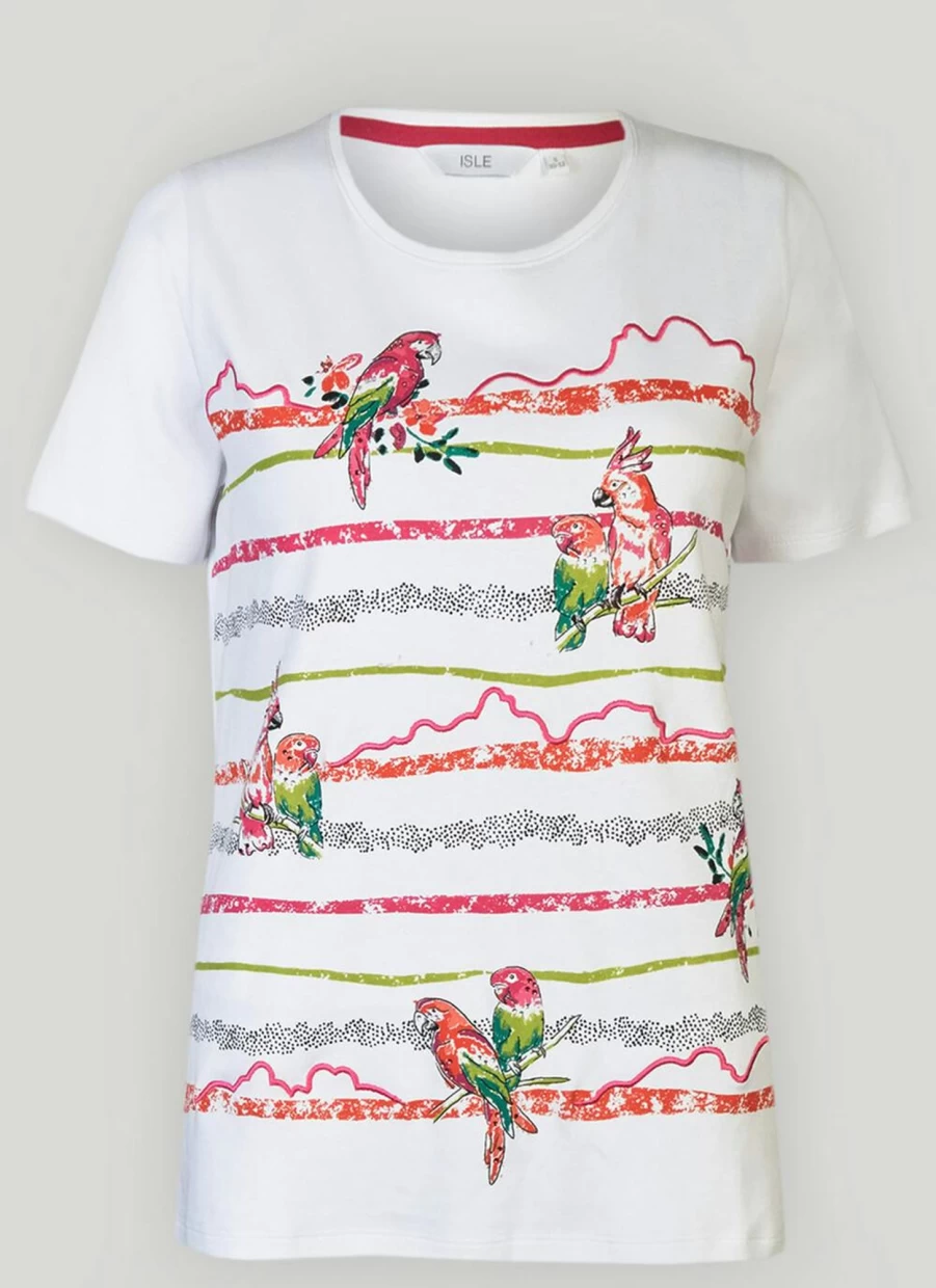 Isle Women's Graphic Print T-Shirt - Stylish Casual Tee for Everyday Wear