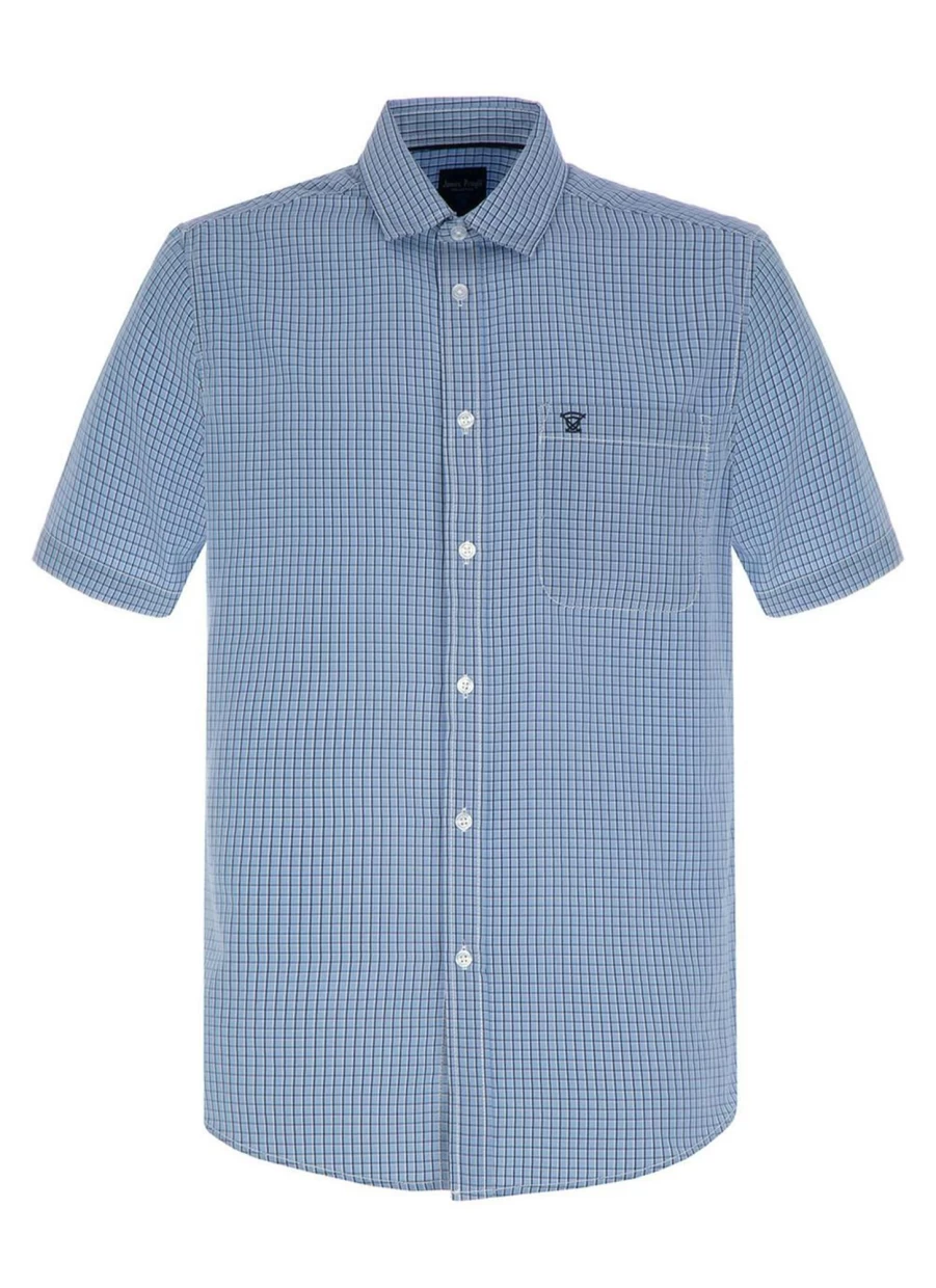 "James Pringle Men's Classic Check Shirt | Premium Cotton Plaid Shirt for Men"