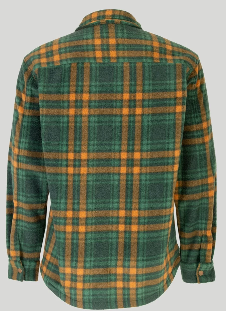 PG Field Men's Fleece Checkered Shirt - Soft Plaid Flannel Top for Casual Wear