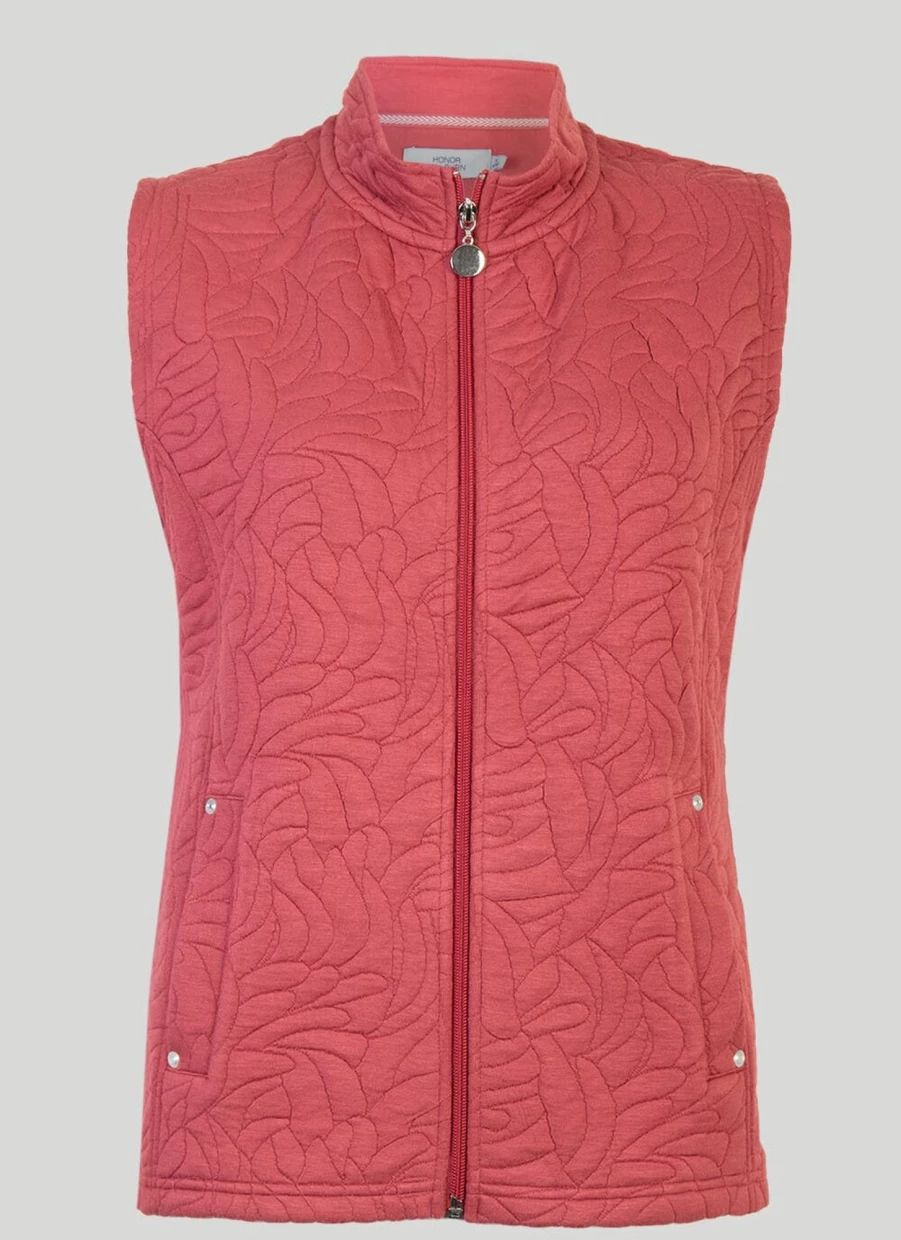 Honor Millburn Women's Quilted Jersey Gilet - Lightweight Vest for Layering