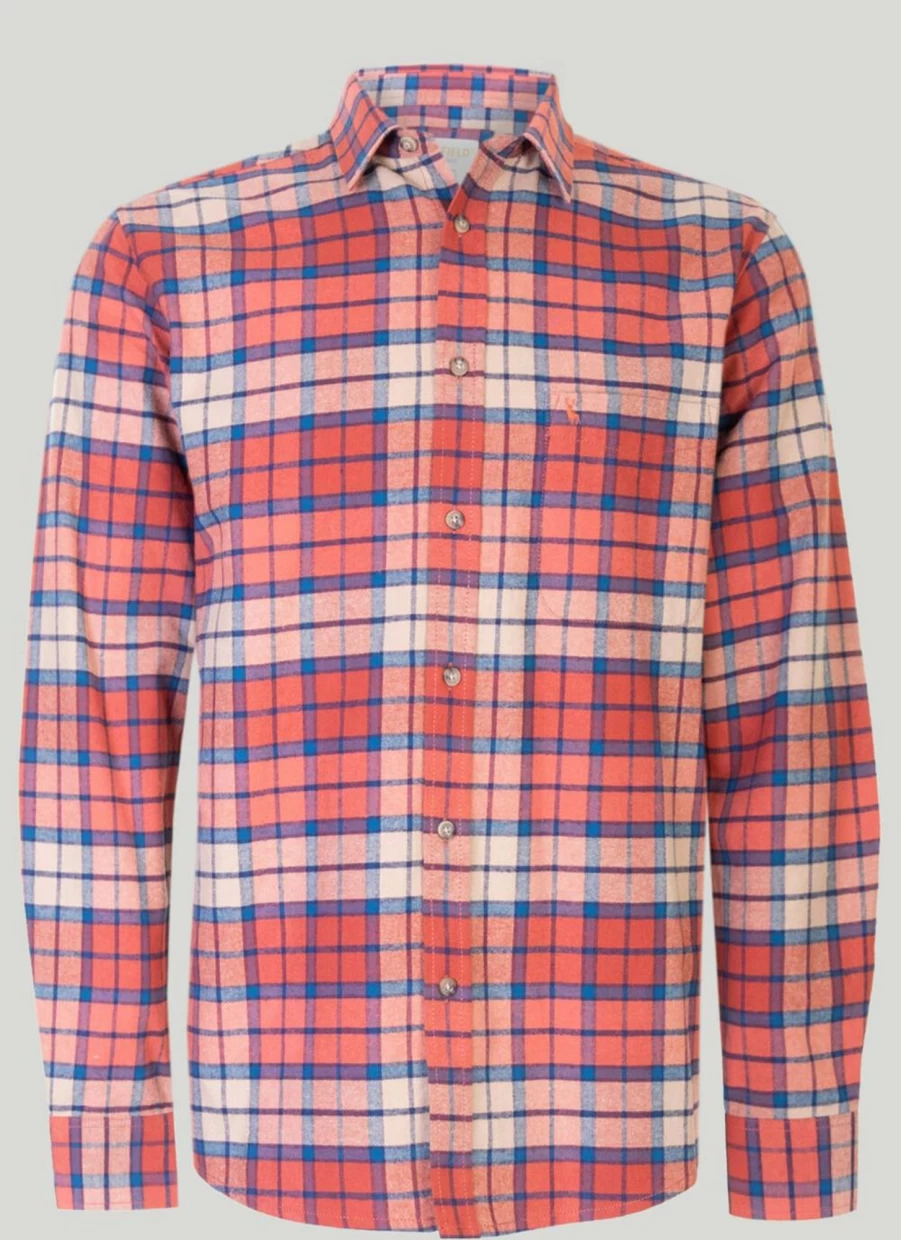 PG Field Men's Classic Long Sleeve Checkered Button-Down Shirt