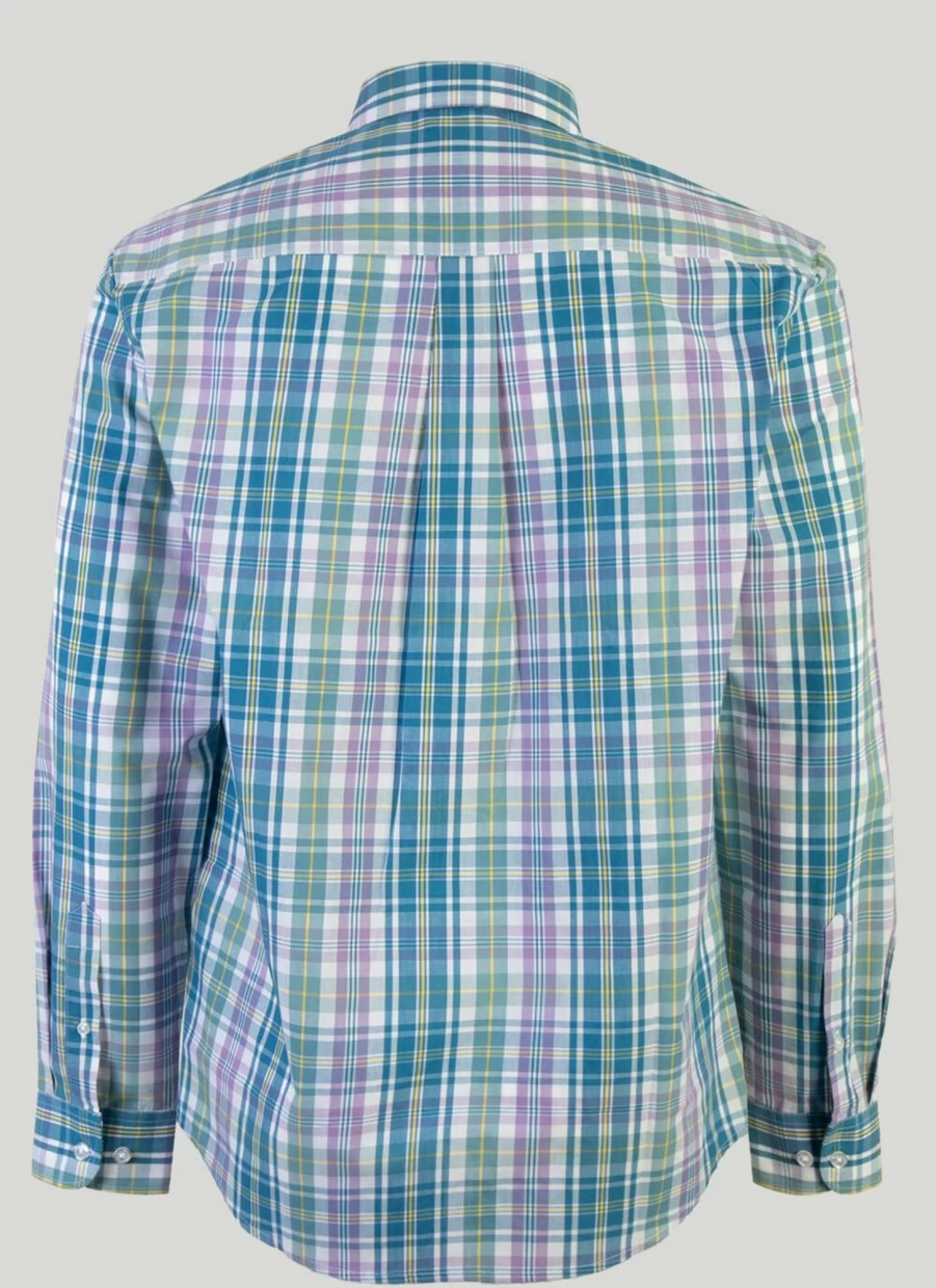 James Pringle Men's Long Sleeve Check Shirt - Classic Plaid Button-Up for Men