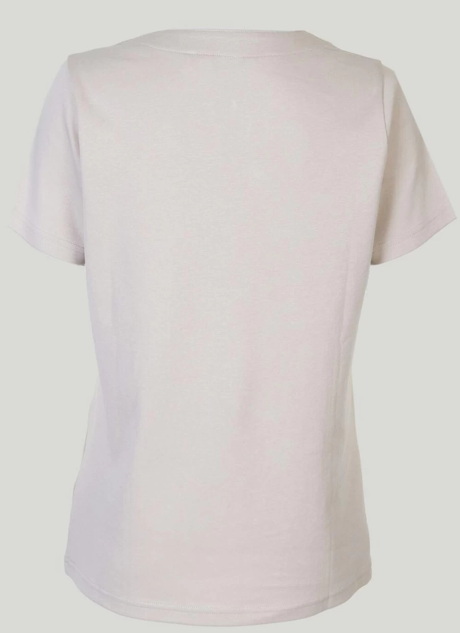 "Isle Women's Notch Neck T-Shirt - Stylish Casual Top for Everyday Wear"