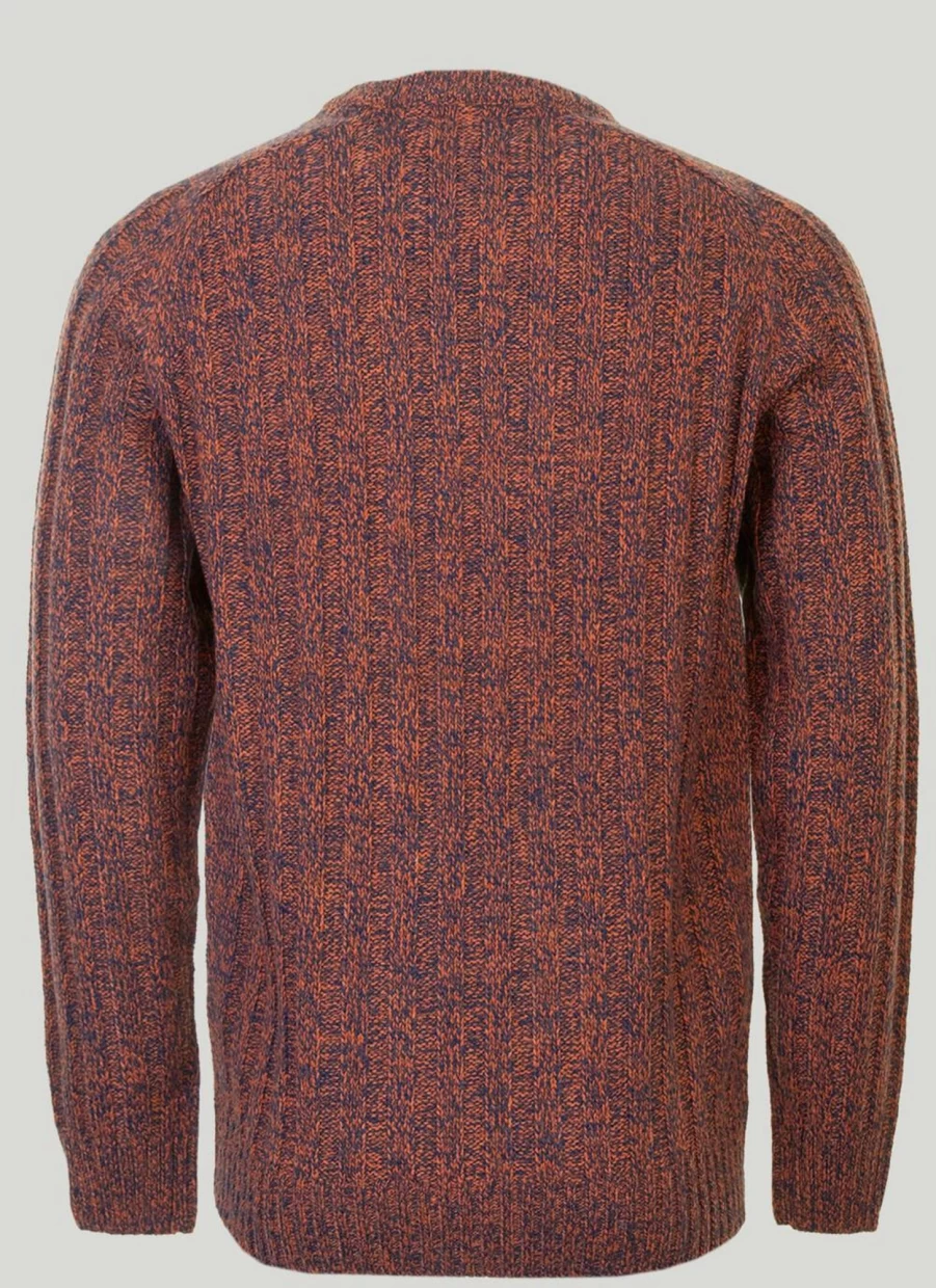 PG Field Men's Crew Neck Ribbed Knit Jumper - Classic Fit Casual Sweater