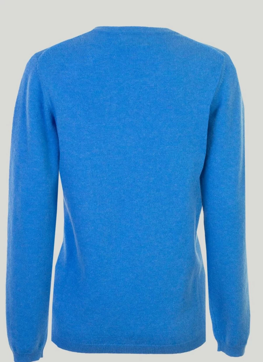 Gleneagles Women's Cashmere V-Neck Jumper - Soft Luxury Sweater for Women