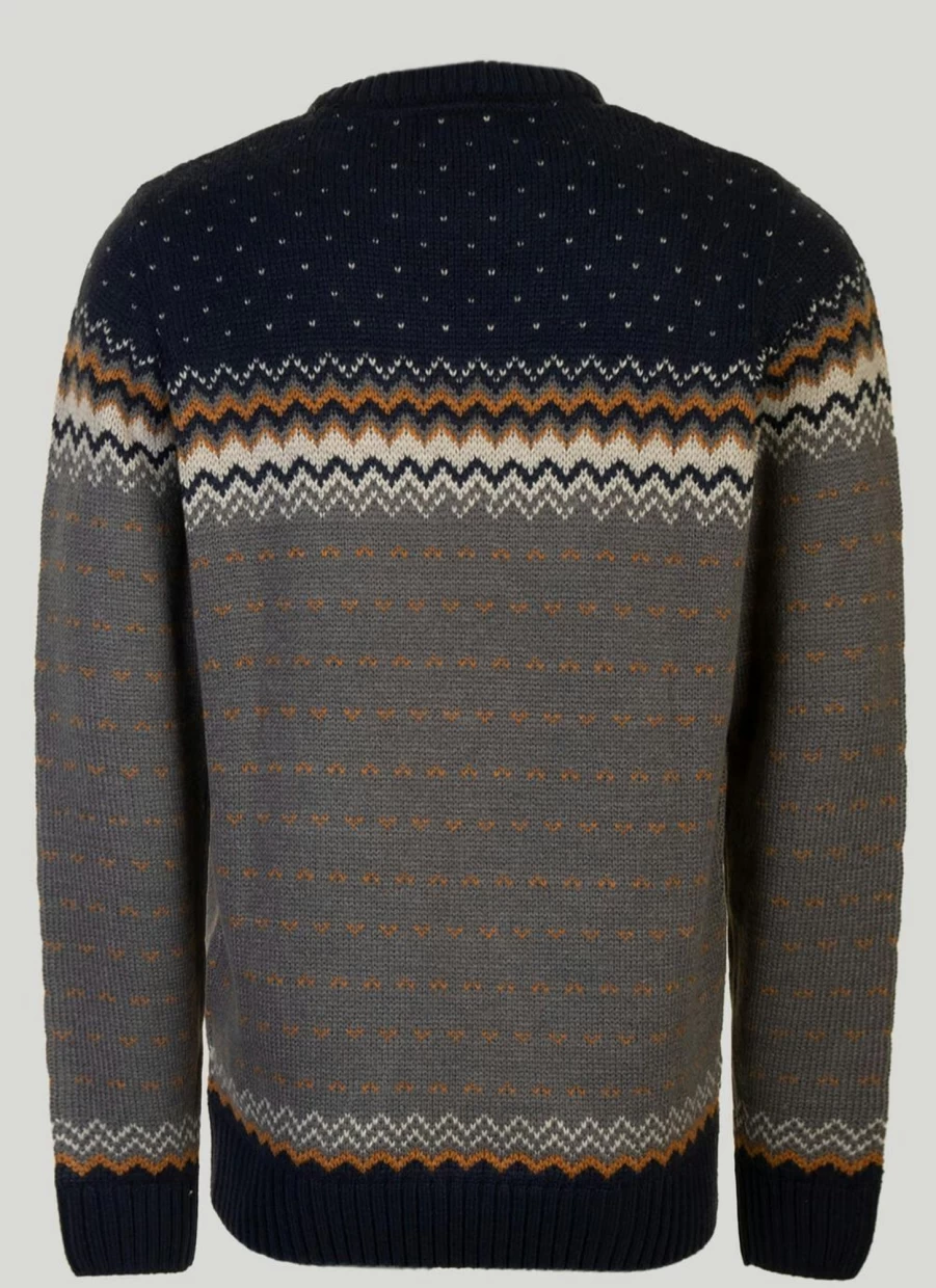 PG Field Men's V-Stitch Fairisle Knit Sweater