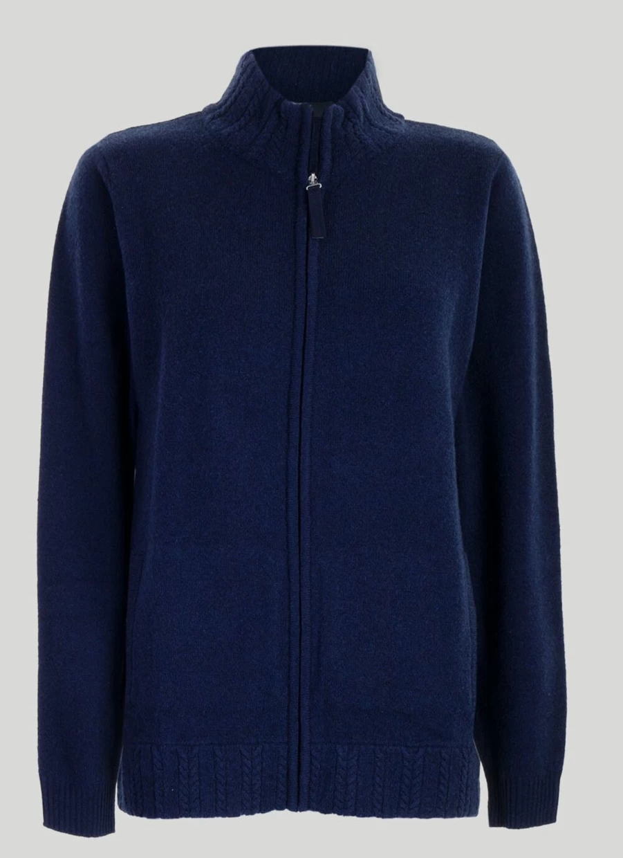 Isle Women's Merino Wool Zip Front Cardigan - Soft Cozy Knit Sweater