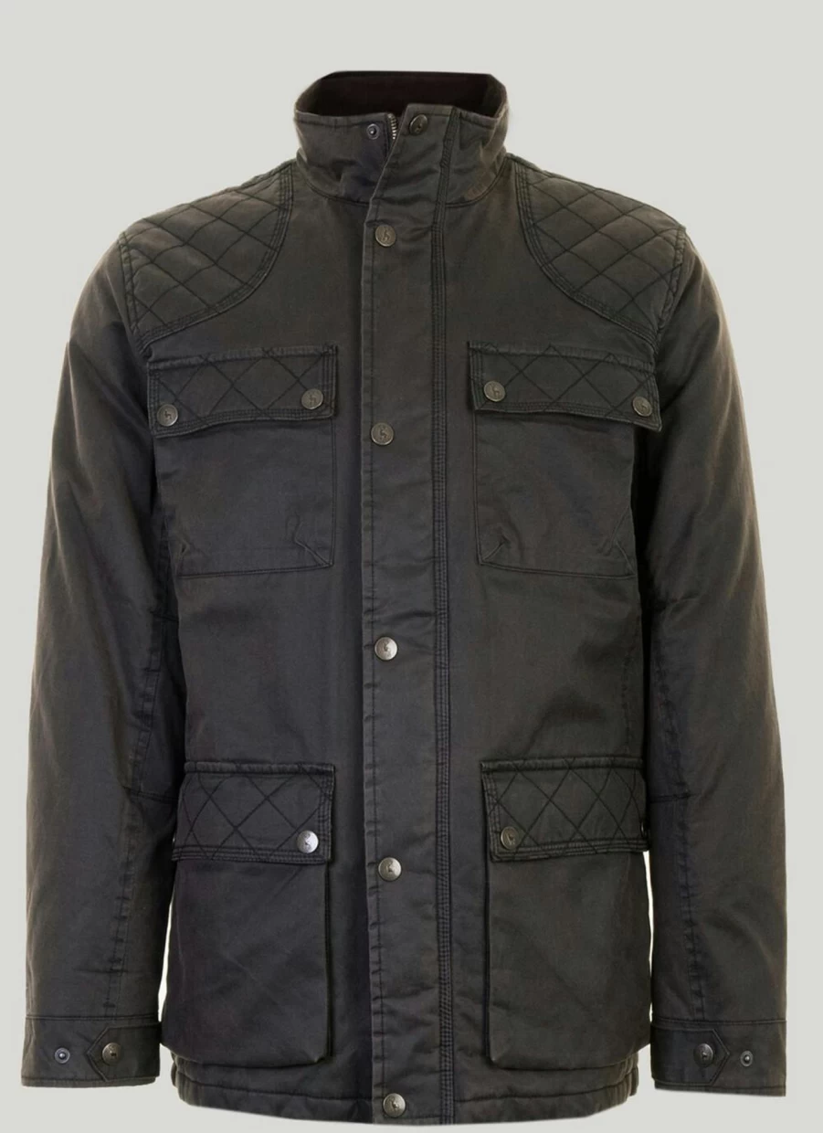 PG Field Men's Faux Leather Jacket - Stylish Vegan Leather Biker Jacket for Men