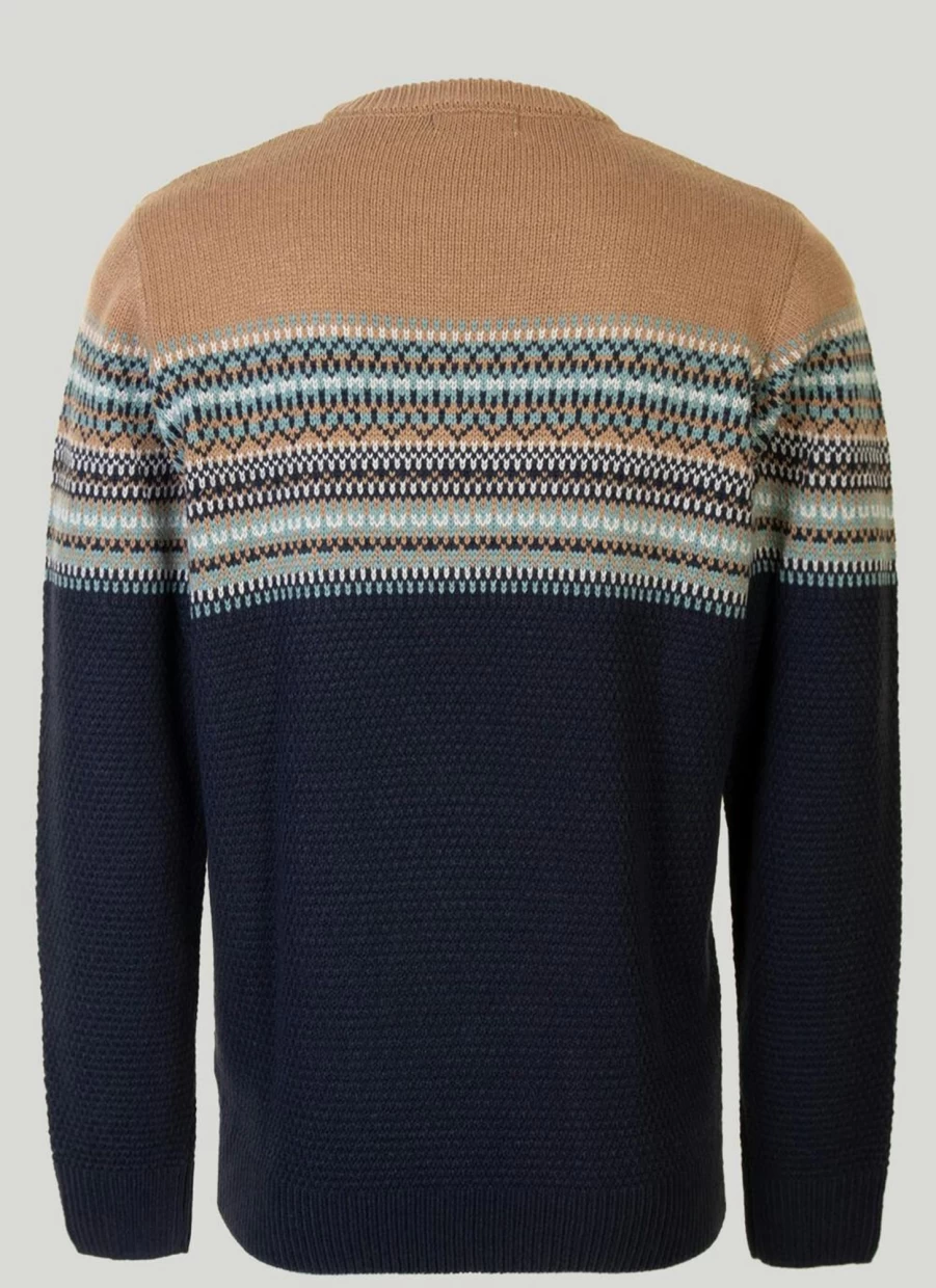 James Pringle Men's Fairisle Knit Jumper - Classic Wool Crewneck Sweater