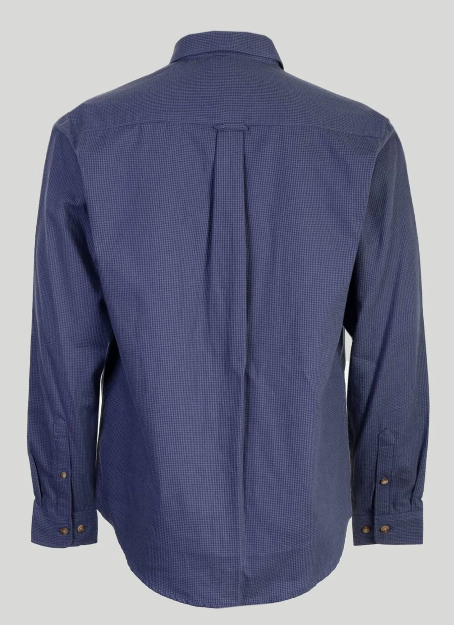 PG FIELD Men's Dark Long Sleeve Cotton Twill Shirt