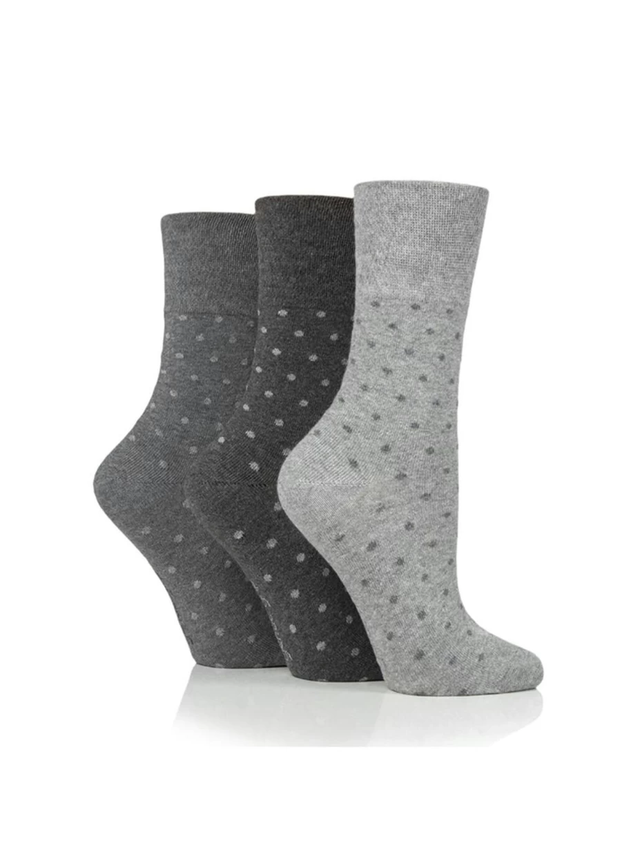 "Gentle Grip Women's 3 Pack Comfortable Non-Slip Socks"