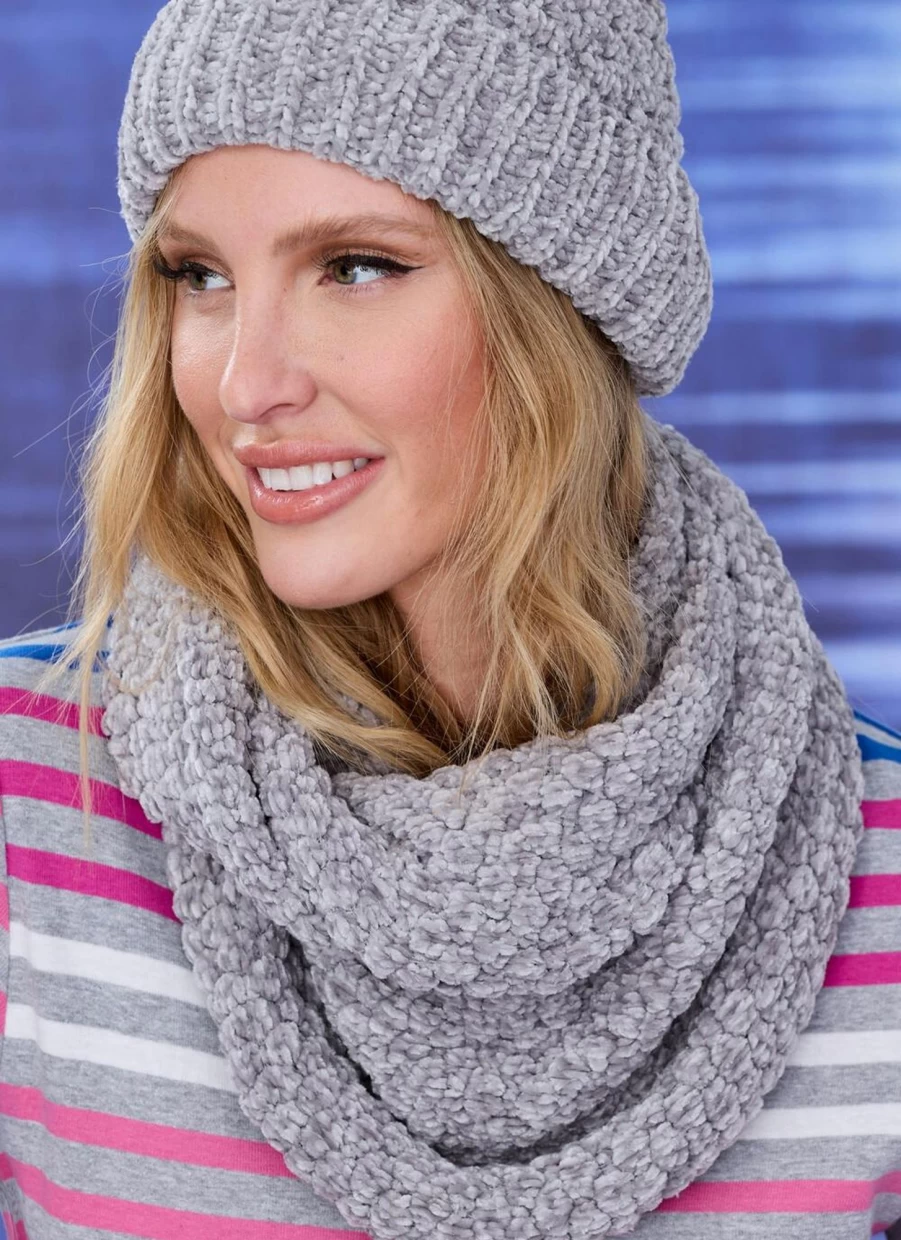 Isle Women's Chenille Snood - Soft Winter Scarf Wrap, Cozy Knit Neck Warmer