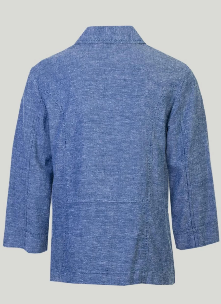 "Isle Women's Mid Linen Viscose Jacket – Lightweight Summer Blazer"