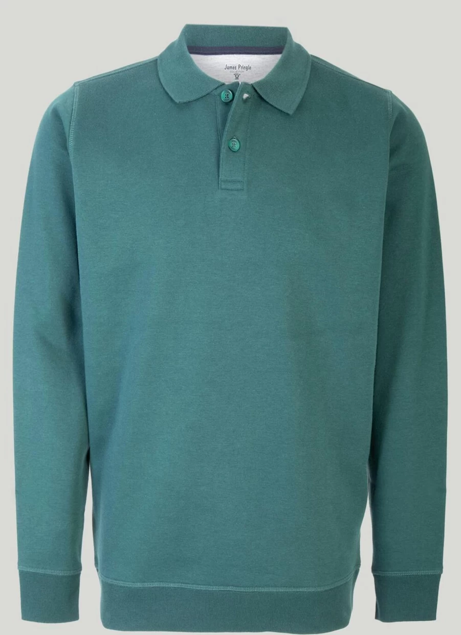 Men's James Pringle Polo Sweatshirt - Classic Cotton Blend Casual Pullover