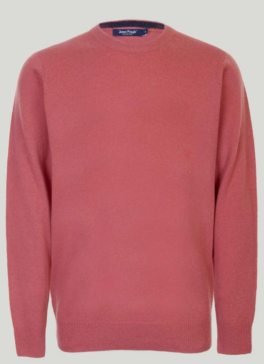 James Pringle Men's Lambswool Crew Neck Jumper - Soft Wool Sweater for Men