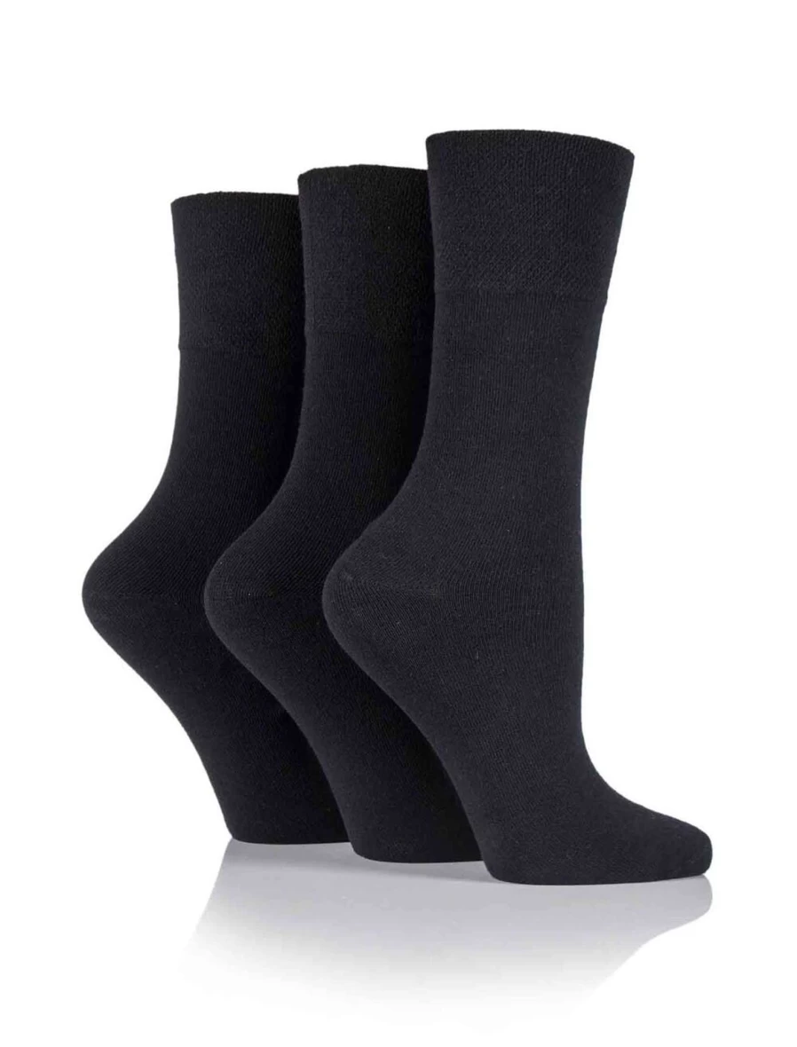 "Gentle Grip Women's 3 Pack Diabetic Socks for Circulation & Comfort"