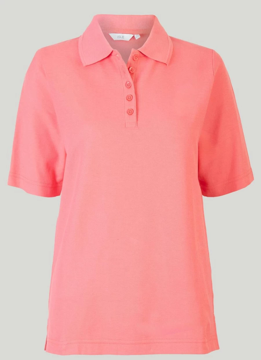 "Isle Women's Classic Polo Shirt – Comfortable & Stylish Casual Top"