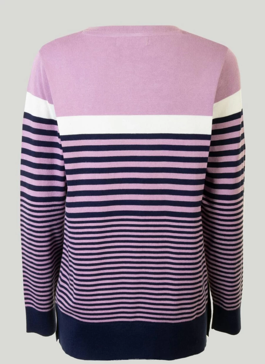 Isle Women's Stripe Jumper - Soft Knit Casual Sweater for Women