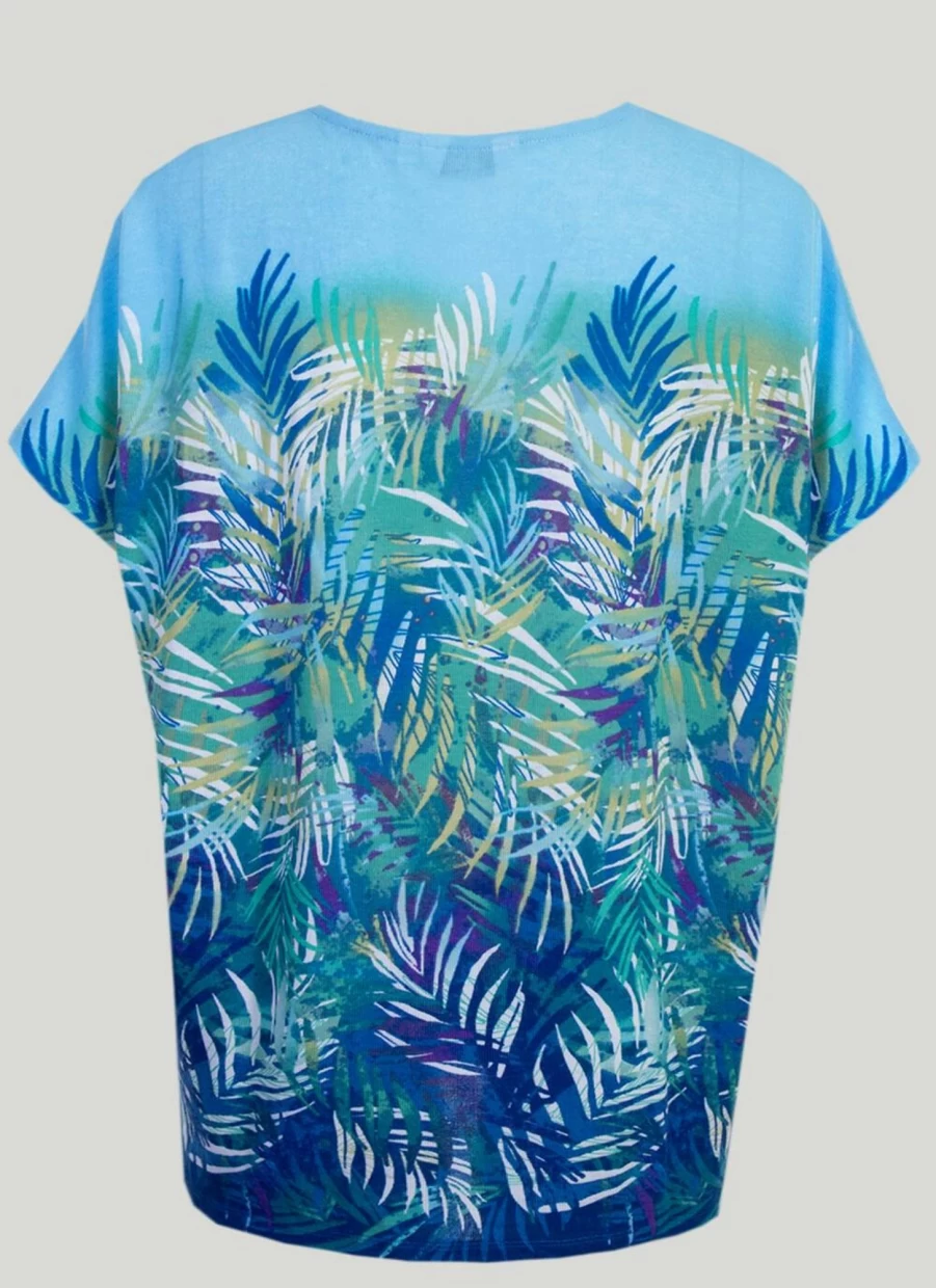 Isle Women's V-Neck Printed T-Shirt - Stylish Casual Tee with Unique Design