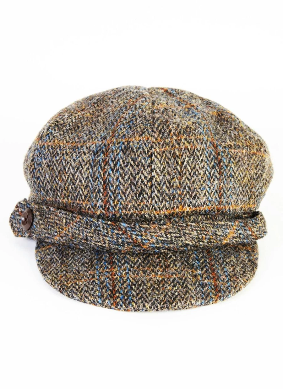 Harris Tweed Women's Bakerboy Hat - Classic British Style Ladies Cap