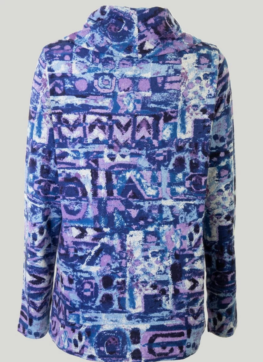 Isle Women's Stylish Print Cowl Neck Top for Casual Wear