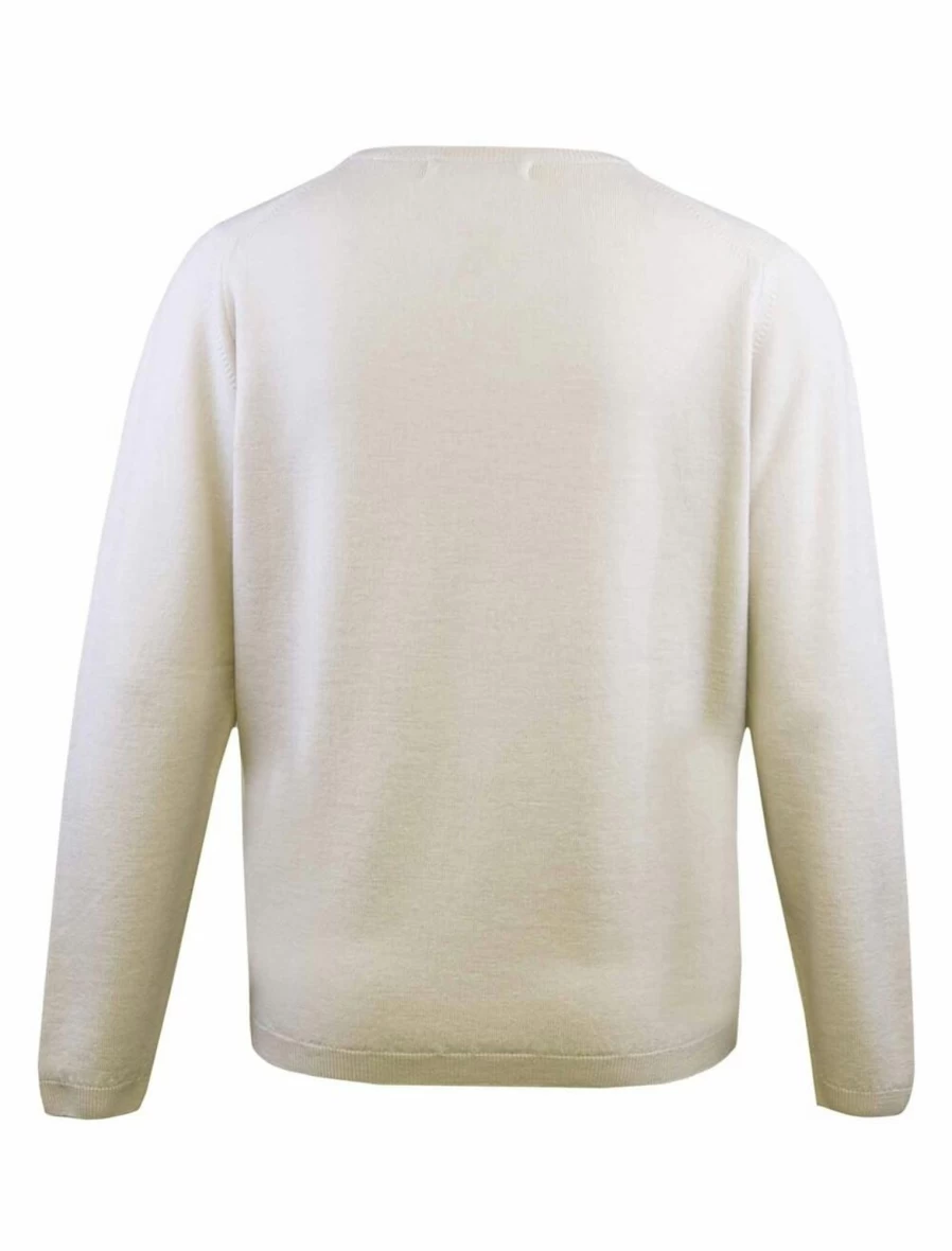 Isle Women's Merino Wool Crew Neck Jumper - Soft & Warm Knit Sweater