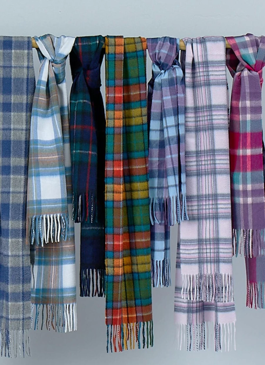 Lochmere Cashmere Check Scarf - Soft Luxury Plaid Wrap for Men & Women