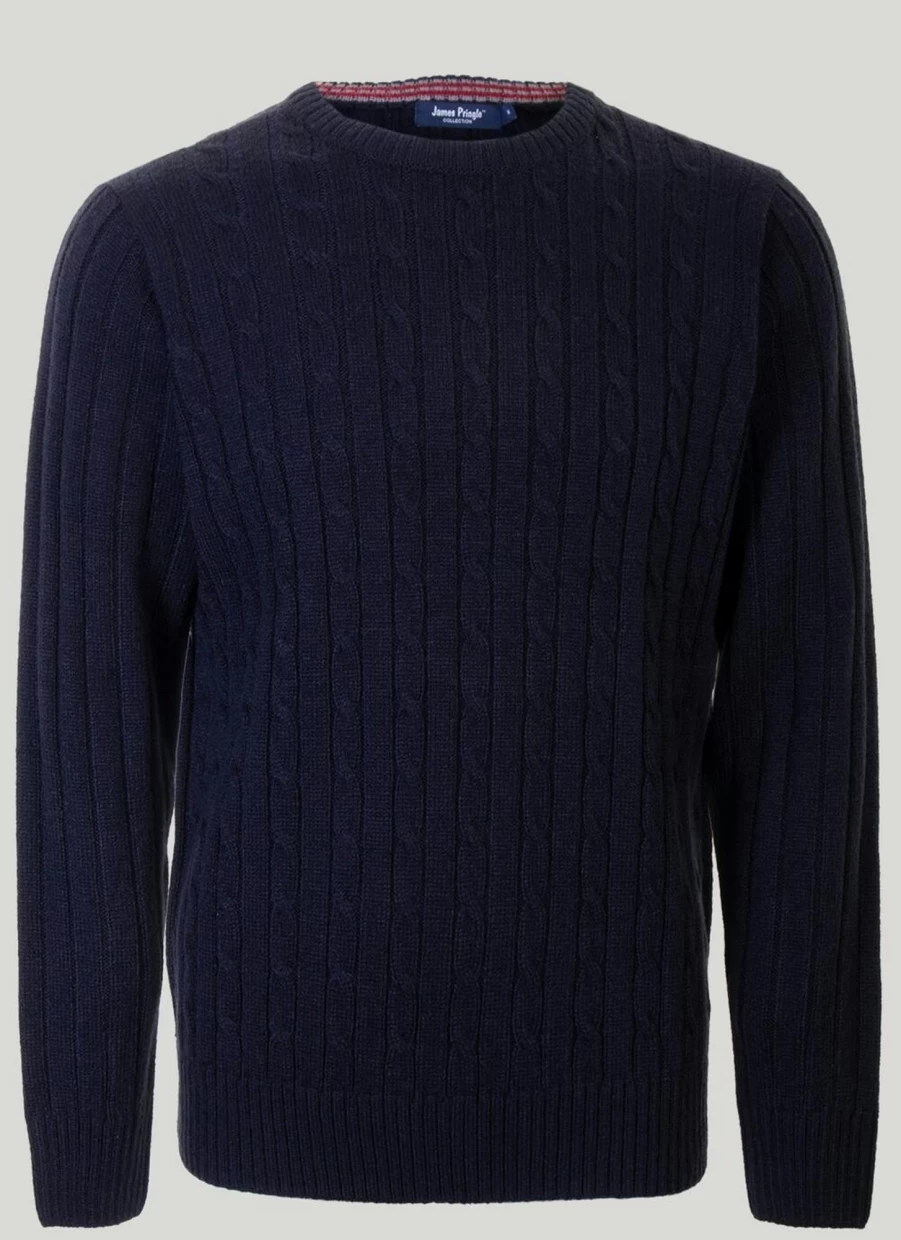 James Pringle Men's Cable Knit Jumper - Classic Comfort & Style
