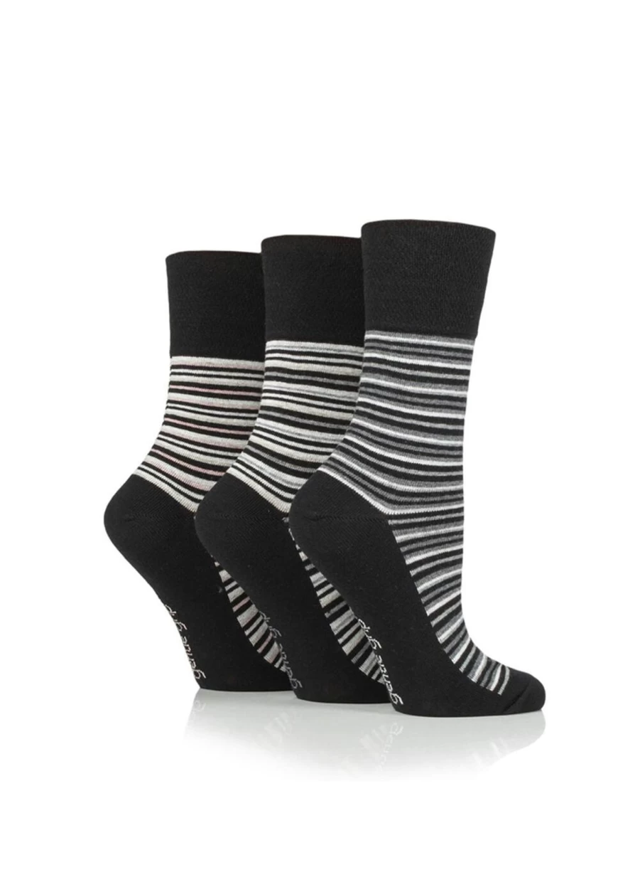 Gentle Grip Women's 3 Pack Comfortable Non-Slip Socks for Everyday Wear