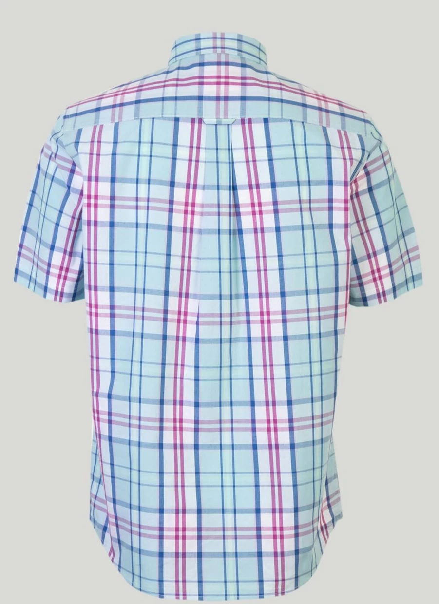 James Pringle Men's Napped Cotton Check Shirt - Soft Plaid Casual Shirt for Men