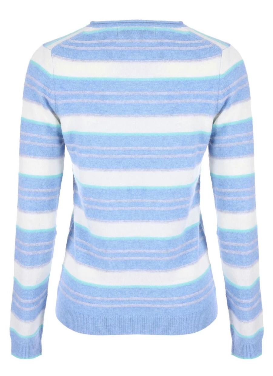 Lochmere Women's Cashmere Striped Jumper - Soft Luxury Knit Sweater
