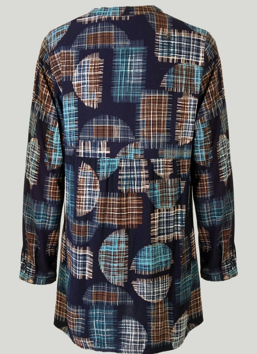 Country Rose Women's Floral Printed Tunic Blouse - Stylish Casual Top