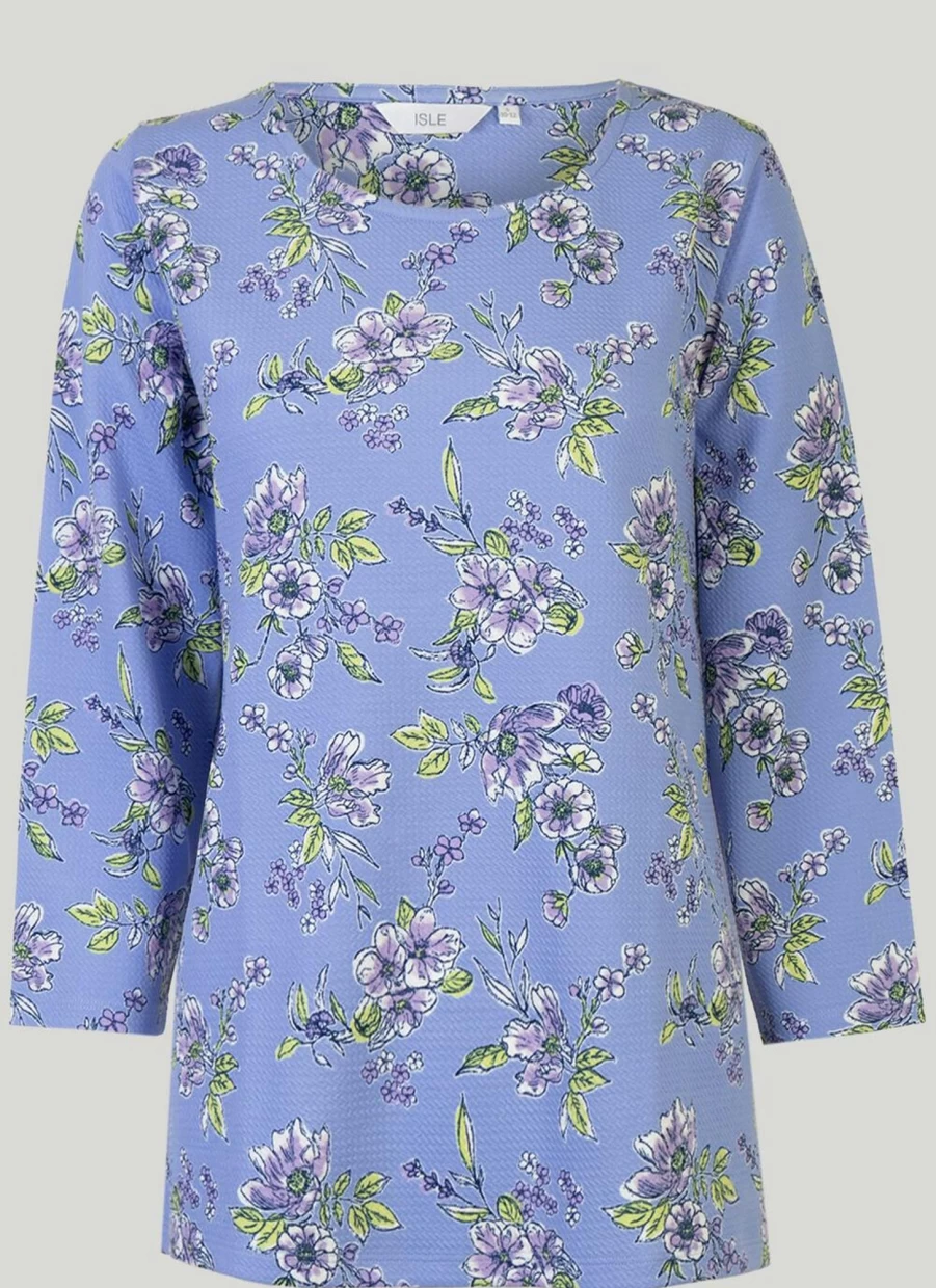 "Isle Women's Textured Print Top - Stylish & Trendy Blouse for Women"