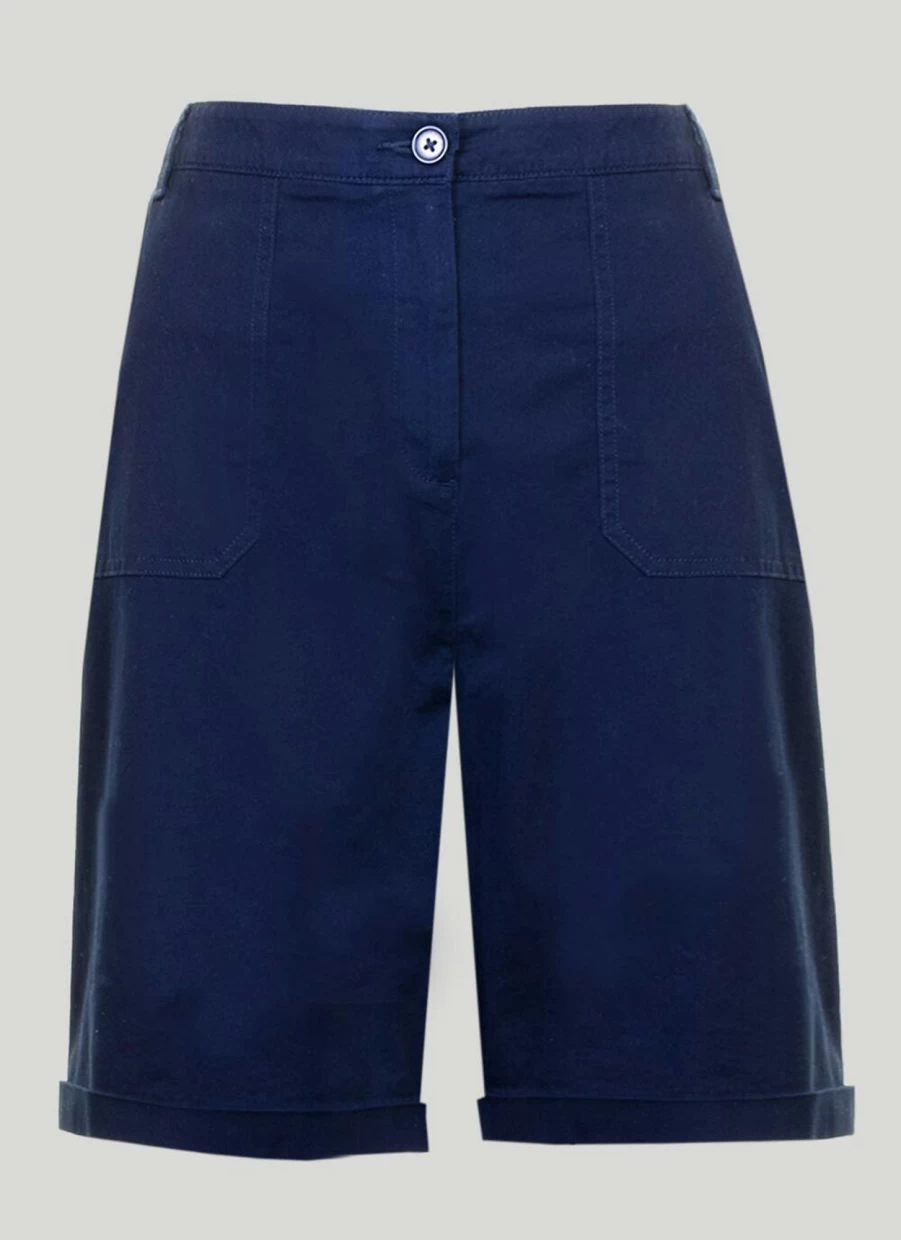 "Isle Women's Navy Blue Shorts – Comfortable Casual Summer Shorts"