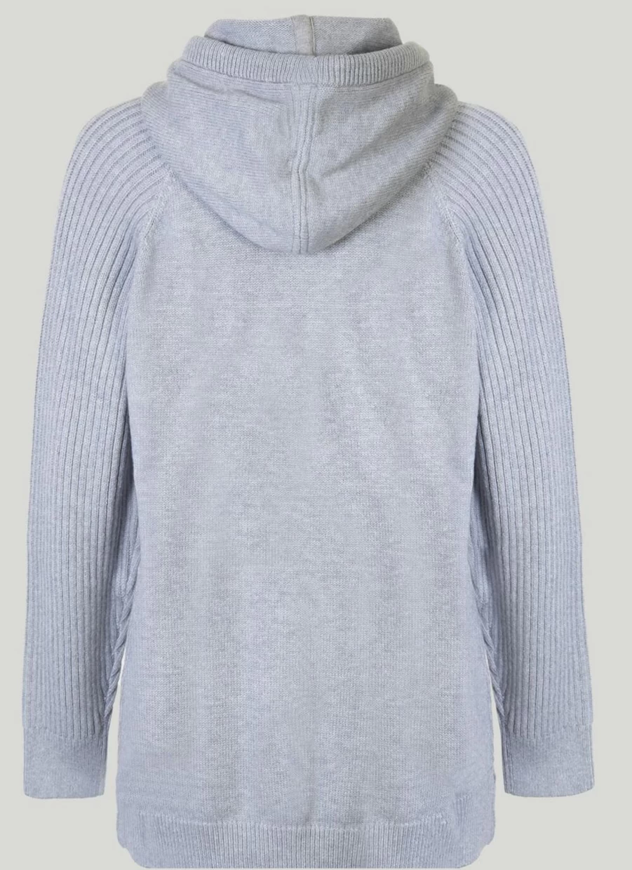 "Isle Loungewear Women's Knitted Hoodie - Cozy Casual Pullover Sweatshirt"