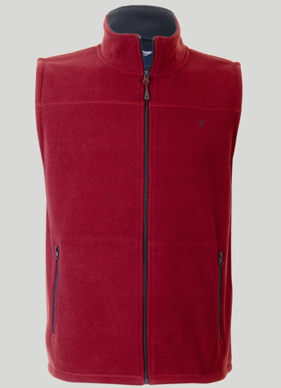James Pringle Men's Fleece Gilet - Lightweight Warm Vest for Outdoor Activities