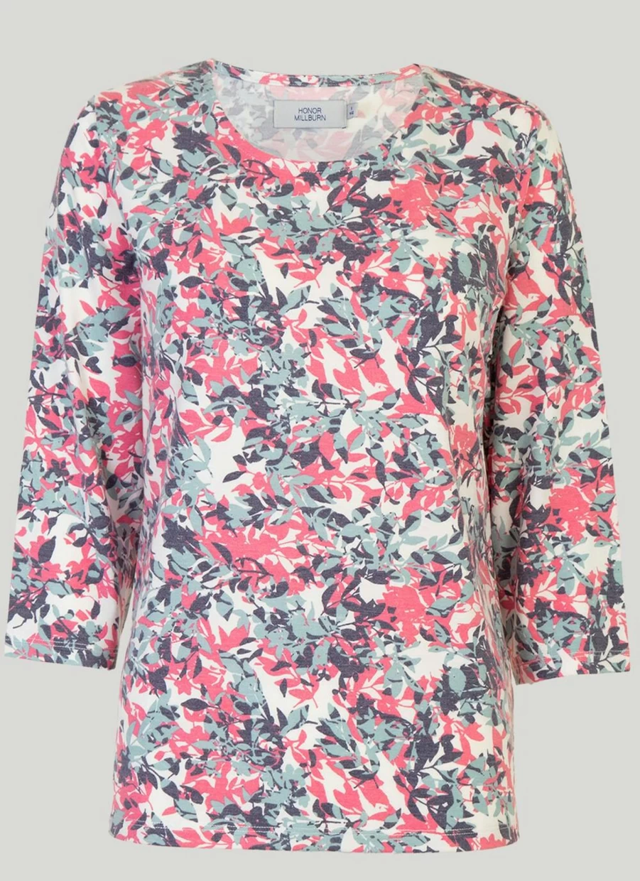 "Honor Millburn Women's Stylish Printed Top - Trendy Floral Design Blouse"
