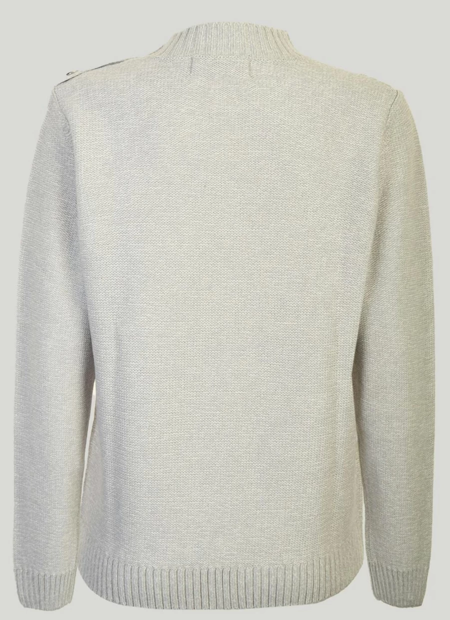 Honor Millburn Women's Grey Turtle Neck Jumper - Soft Knit Slim Fit Sweater