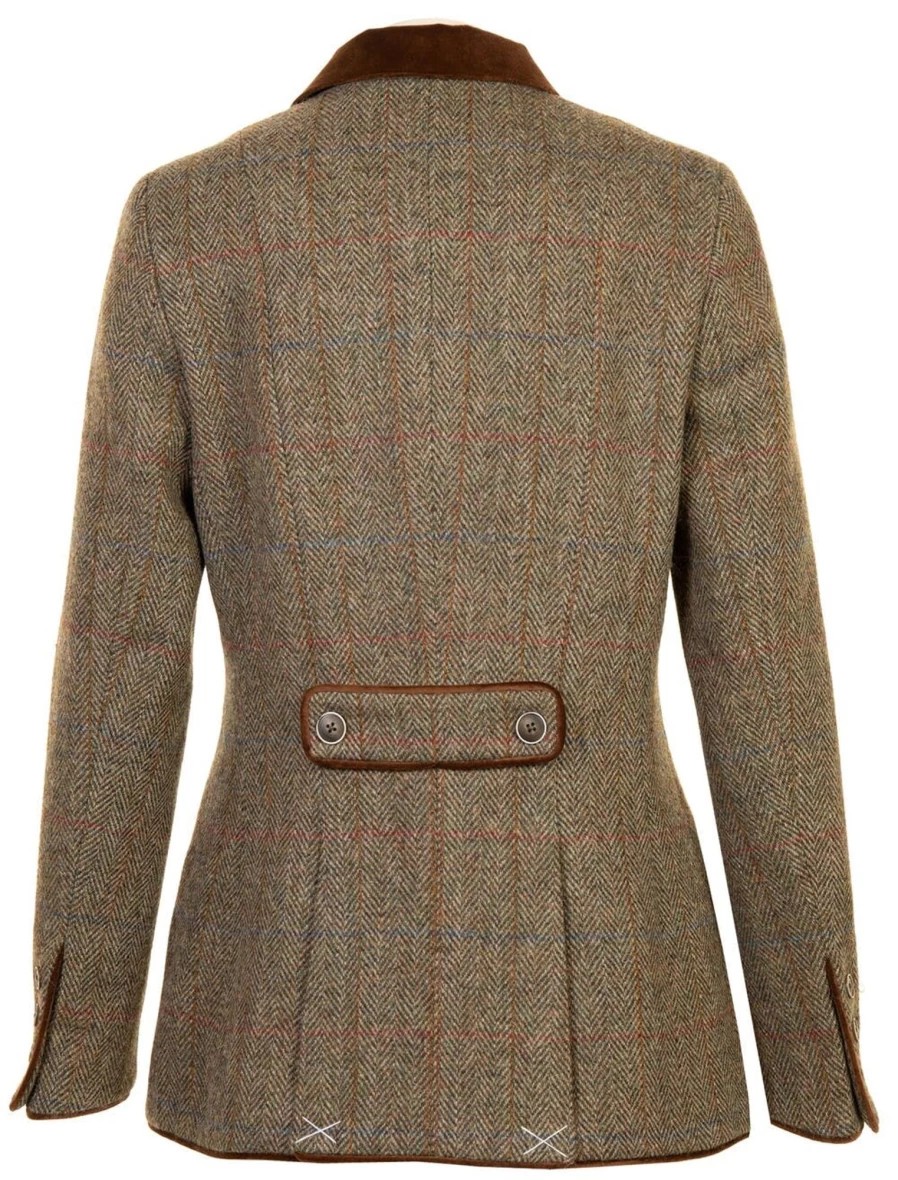 Women's Harris Tweed Hacking Jacket - Classic British Style Coat for Elegant Outfits