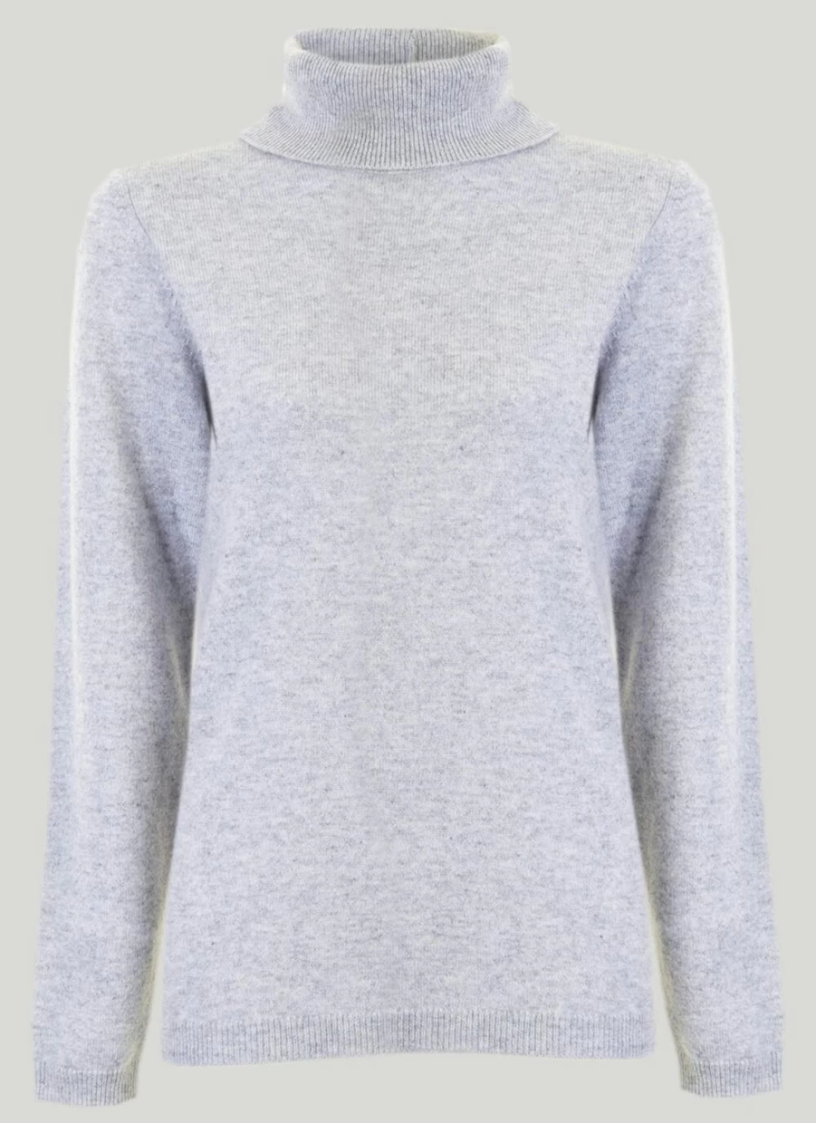 Gleneagles Women's Cashmere Polo Neck Sweater – Luxurious Soft Knitwear