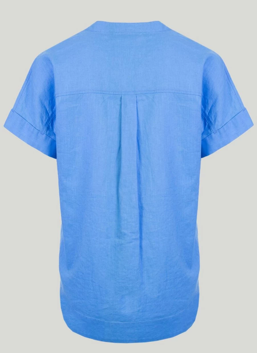 "Isle Women's Blue Blouse - Stylish & Comfortable Top for Everyday Wear"